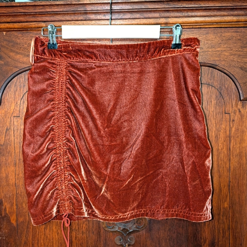 Free People Vivienne Velvet Mini Skirt Size 8